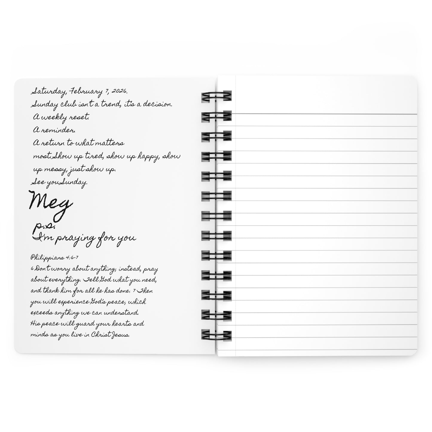 SUNDAY CLUB SPIRAL BOUND JOURNAL